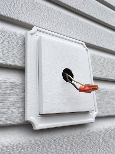 exterior junction box for flood light|outdoor light fixture mounting box.